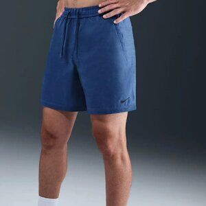Nike Form Dri-FIT Mens 7" Unlined Running Training Gym Yoga Shorts Blue